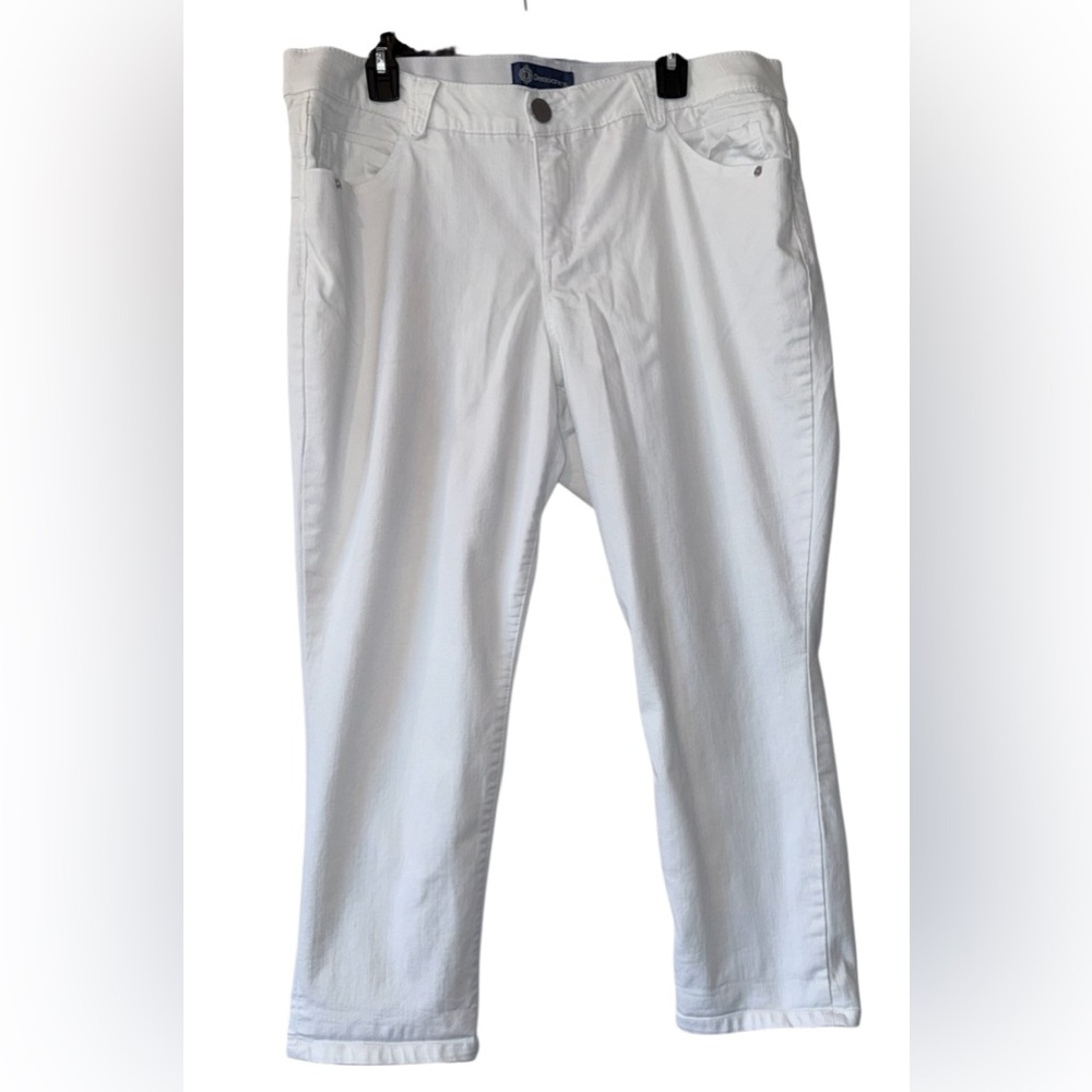 Democracy Ab Solution women’s 18 white stretchy denim capris